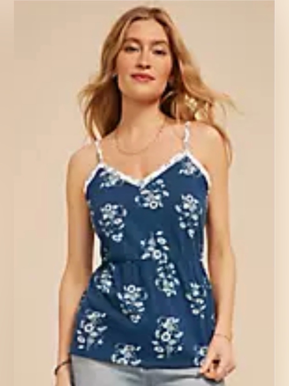 Maurice’s floral print peplum cami tank top